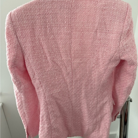 Zara Blush Pink Tweed Blazer - Picture 3 of 6